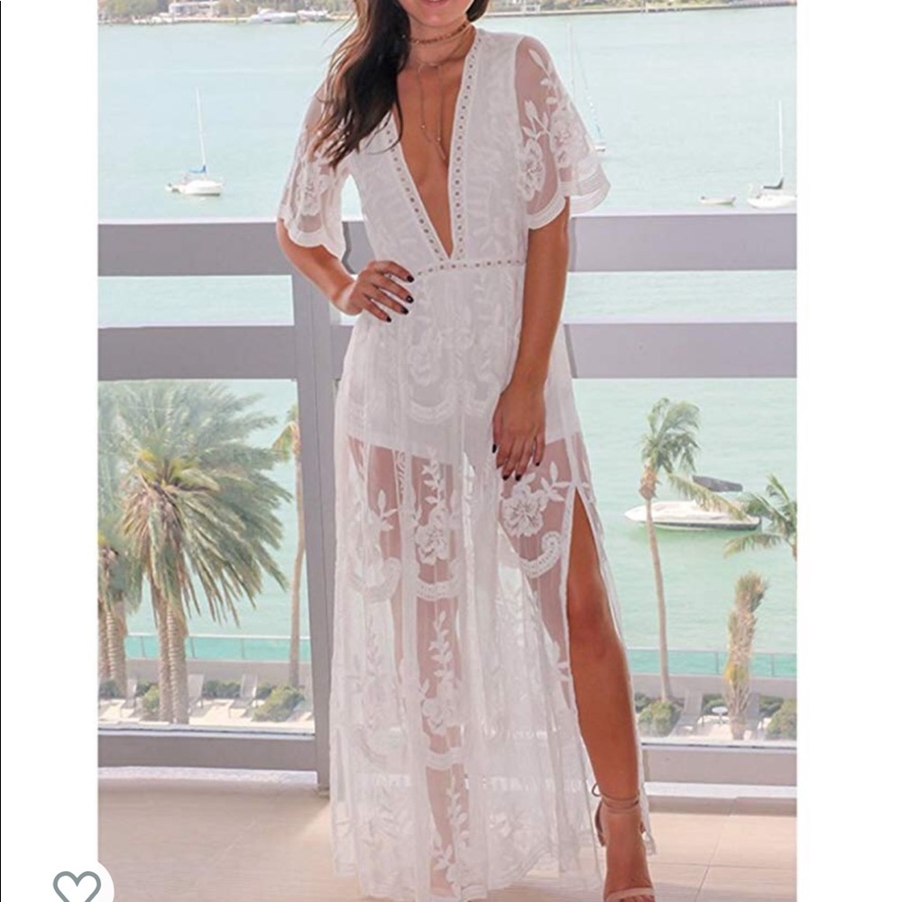 COPY - White Lace Maxi Romper